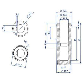 Kayak Gear Steuerhülse STD